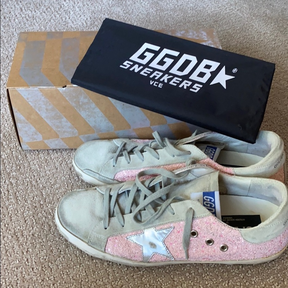 Golden Goose Pink Glitter Superstar